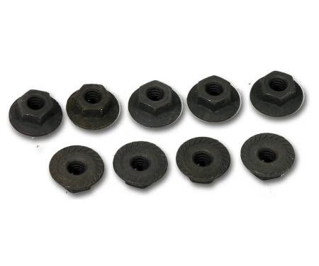 Corvette Outer Hter Box Cover Nuts, with Air Conditioning 9Pc, 1963-1967