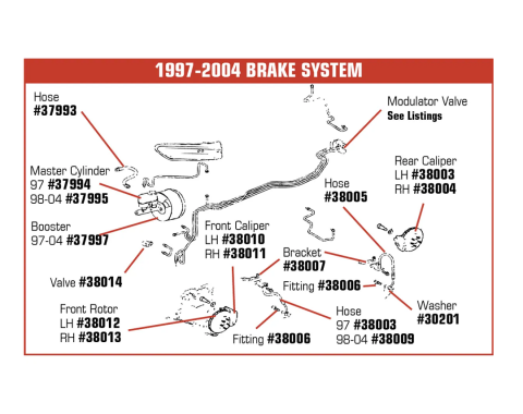 Corvette Brake Proportioning Valve, 1997-2000