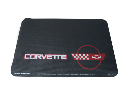 Corvette Fender Gripper Fender Cover, C4 Logo Black, 1984-1996