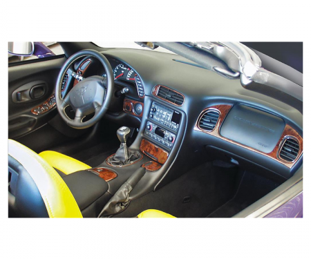 Corvette Burlwood Dash, All, 2001-2004