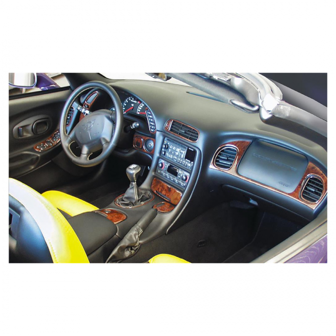 Corvette Burlwood Dash, All, 2001-2004