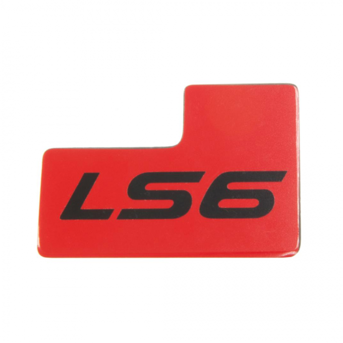 Corvette Throttle Body Plate, LS6 Red/Black, 2001-2004