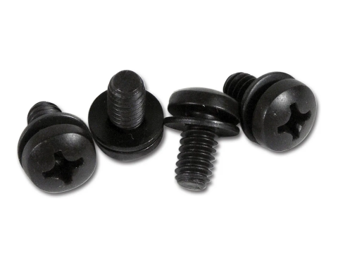 Corvette Door Lock Control Mount Screws, 4 Piece, 1963-1967