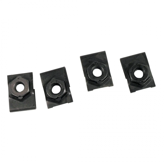 Corvette Fan Shroud U-Nuts, 4 Piece Set, 1966-1967