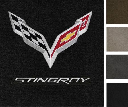 Corvette Floor Mats, 2 Piece Lloyd® Ultimat™, with C7 Flags & Stingray Script, 2014-2016