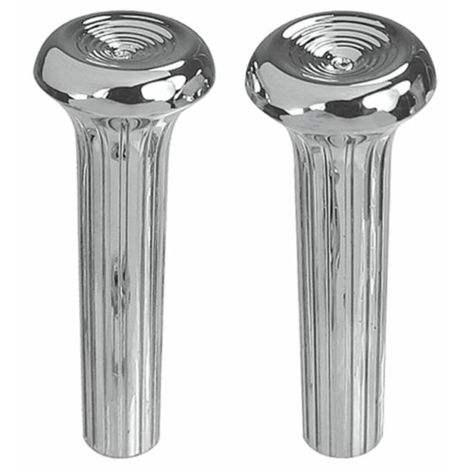 Redline Restomotive® 1969-1971 Chevrolet Corvette Chrome Plated Plastic Air Vent Outlet Knobs