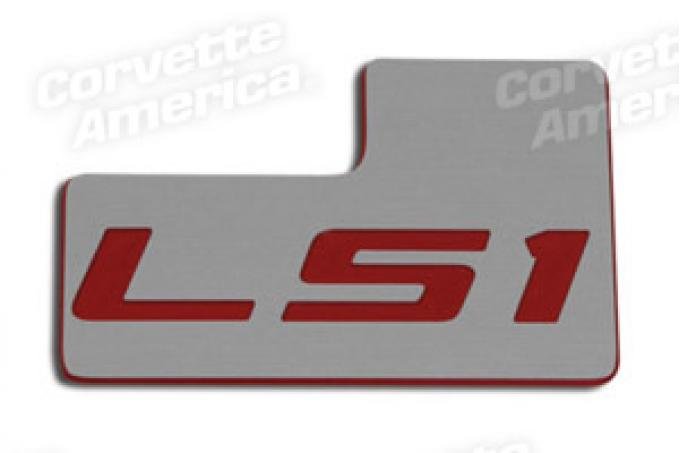 Corvette Throttle Body ID Plate, LS1 Silver, 1997-2004