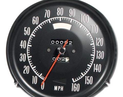 Corvette Speedometer, without Speed Warning, 1972-1974