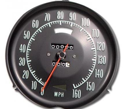 Corvette Speedometer, without Speed Warning, 1968