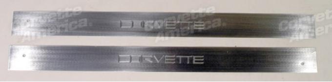 Corvette Status Sills, Brushed Aluminum, 1968-1977