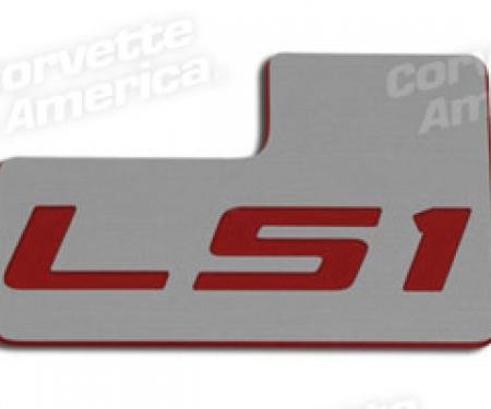 Corvette Throttle Body ID Plate, LS1 Silver, 1997-2004