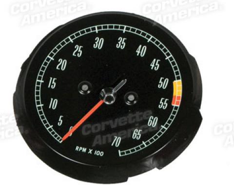 Corvette Tachometer, 5300 RPM, 1968