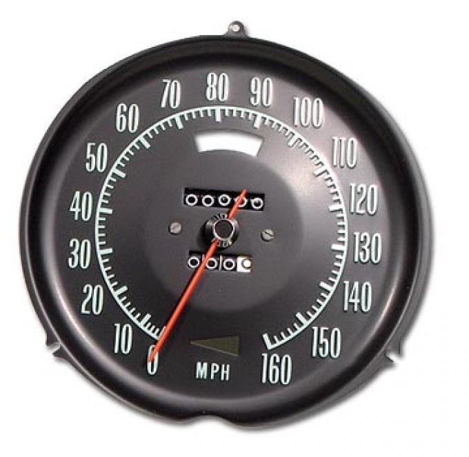 Corvette Speedometer, without Speed Warning, 1968