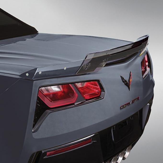 2017-2019 Chevrolet Corvette Spoiler W/Clear Bridge - Z06 Style - Carbon Flash Metallic - Chevrolet Performance Parts