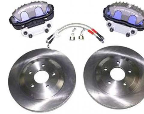 Corvette C4 Brake Upgrade Kit, C5 Rotors & Front Brake Calipers, 1988-1996