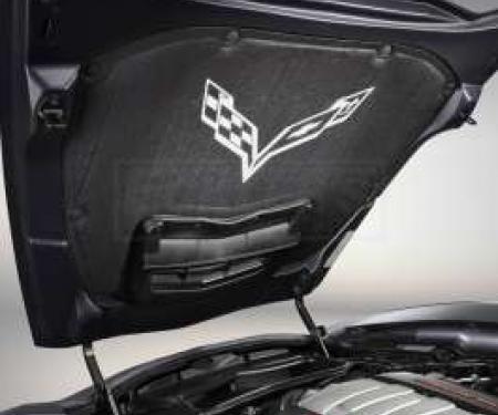 Corvette Stingray Underhood Liner, Cross Flag Logo, 2014-2018