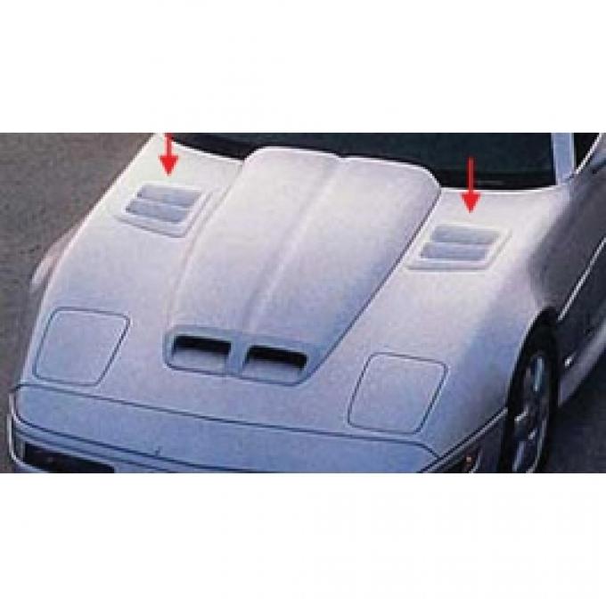 Corvette Hood Louvers, C4R, Functional, John Greenwood Design, 1984-1996