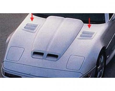 Corvette Hood Louvers, C4R, Functional, John Greenwood Design, 1984-1996