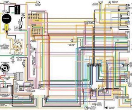 Corvette Color Wiring Diagram, Laminated