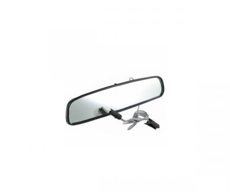 Corvette 10" Inside Rear View Mirror w/MAP Light, Black Back