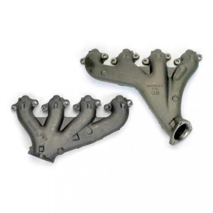 Corvette Exhaust Manifolds, Big Block, Without A.I.R. Holes, 1966-1969