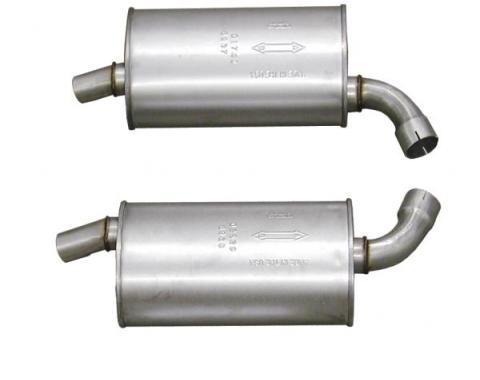 Corvette Mufflers, 2.5 Inch Round (Original Style), 1973