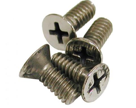 Redline Restomotive® 1968-1979 Chevrolet Corvette 4 Piece T-Top Rear Mount Plate Screw Set