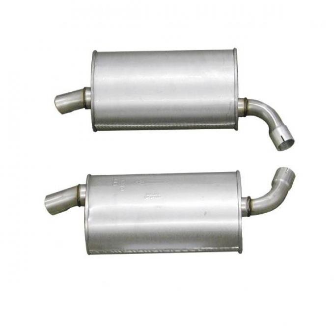 Corvette Mufflers, 2 Inch Round (Original Style), 1973