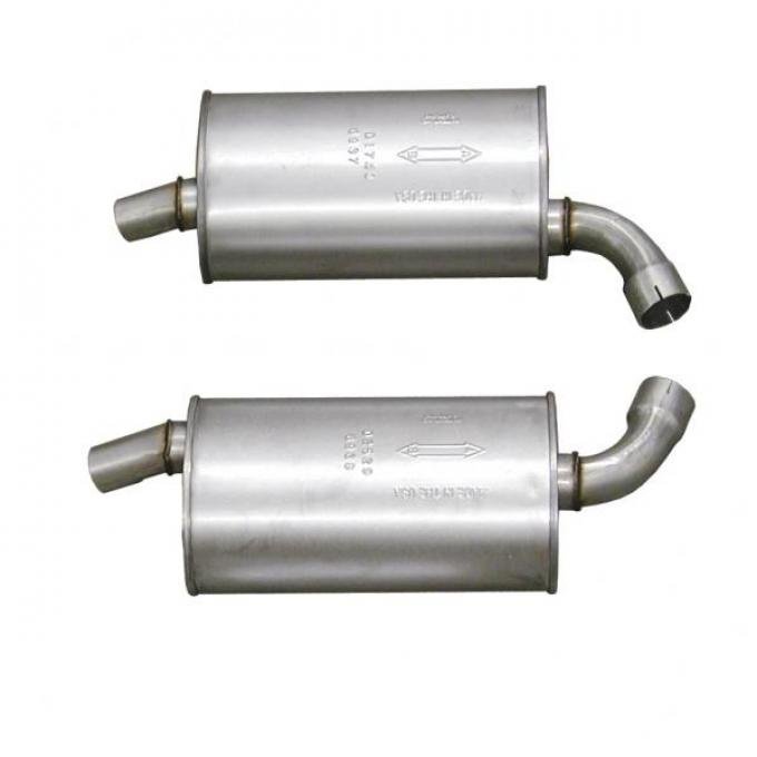 Corvette Mufflers, 2.5 Inch Round (Original Style), 1973