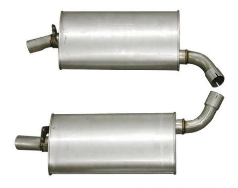 Corvette Mufflers, 2 Inch (73 Replacement), 1968-1973