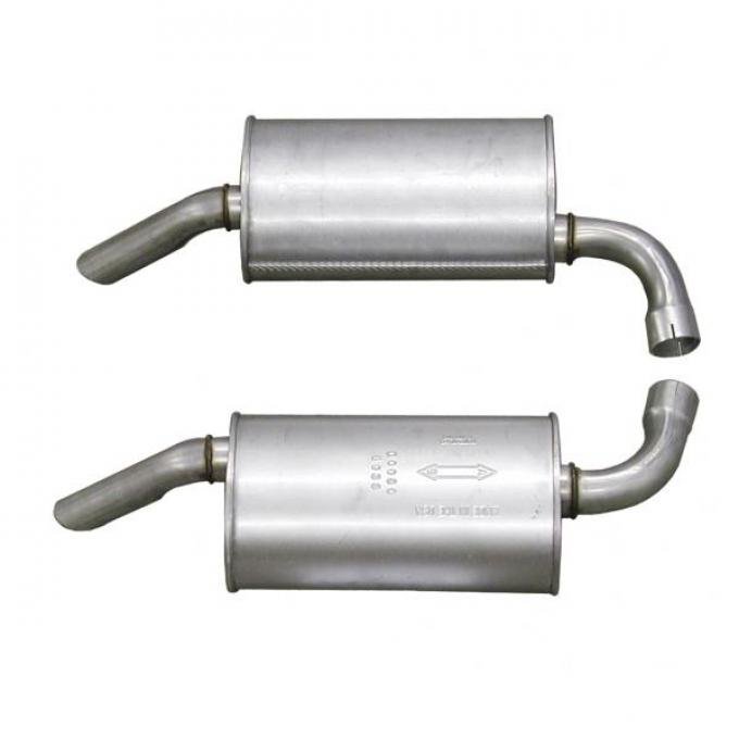 Corvette Mufflers, 2 1/2 Inch Round (Original Style), 1974