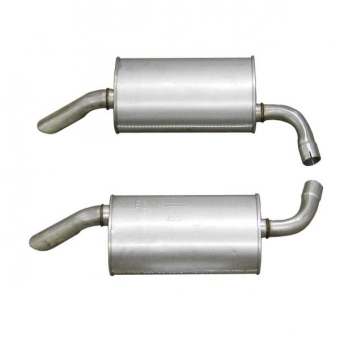 Corvette Mufflers, 2 Inch Round (Original Style), 1974