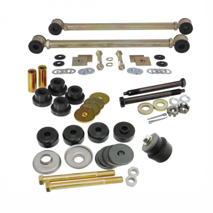 Corvette Rear Suspension Bushing Kit, with Adjustable Strut Rods & Polyurethane Bushings, 1963-1979