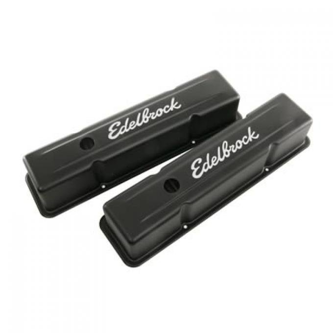 Edelbrock Signature Series Valve Covers, Small Block, Tall Style, 1959-1986