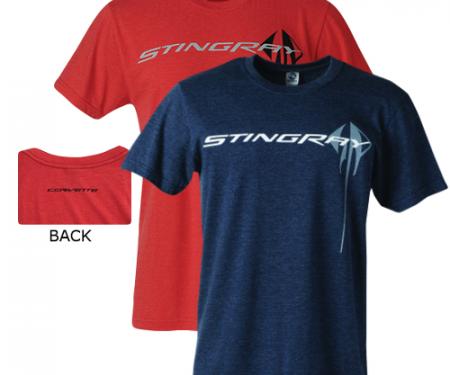 Corvette C7 Stingray Chest Logo T-Shirt, Heather Midnight