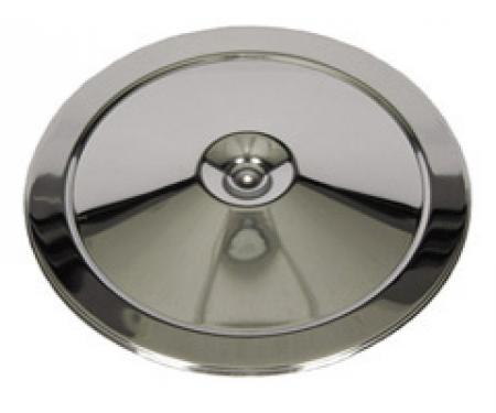Classic Headquarters Chrome Air Cleaner Lid, Open Element/Cowl W-244