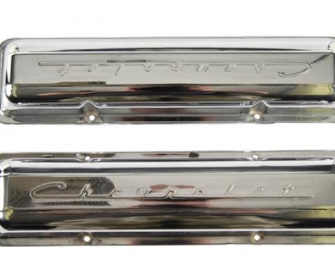 Classic Headquarters Chevrolet Chrome Valve Covers, Pair W-540