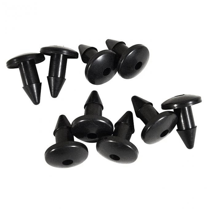 Corvette Carpet Fasteners, Rubber 9 Piece Set, 1968-1982