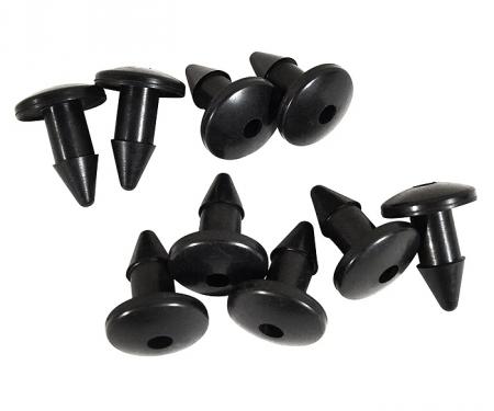 Corvette Carpet Fasteners, Rubber 9 Piece Set, 1968-1982