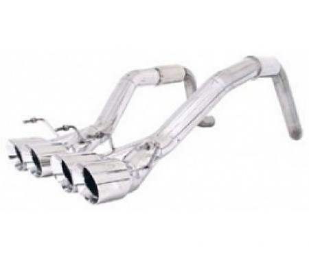 Corvette Exhaust System, B&B, Bullet Performance, With Round Tips, 2005-2008