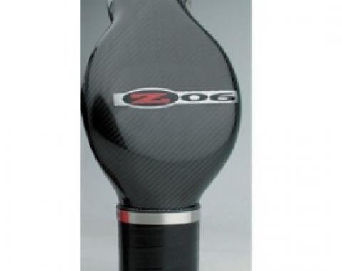 Corvette Air Intake Duct, With Z06 Logo & Black Coupler, High Flow Carbon Fiber, 2001