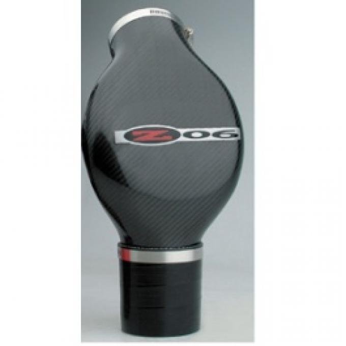 Corvette Air Intake Duct, With Z06 Logo & Black Coupler, High Flow Carbon Fiber, 2001