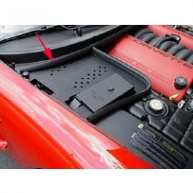 Corvette Battery Den Cover, Black, 19972004