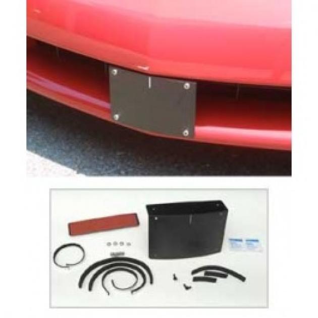 Corvette Top Flight Front Bumper License Plate Bracket Kit, Removable, 20052013