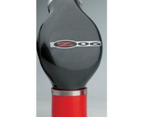 Corvette Fiber Air Intake Duct, With Z06 Logo & Red Coupler,High Flow Carbon, 2001