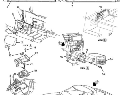 Corvette Radio Knob, Volume, 1994-1996