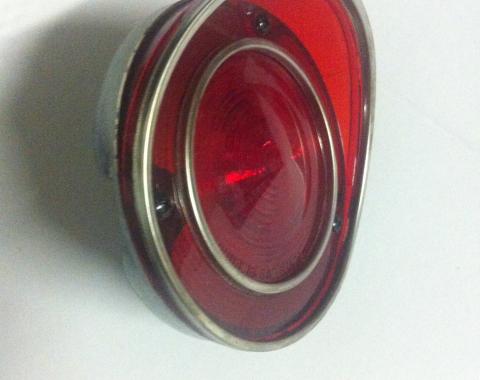 Corvette Taillight Lens, Housing and Gasket, NOS, 1970-1971