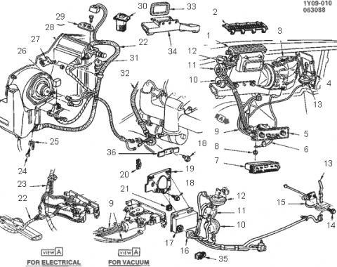 Corvette Temperature Control Cable, 1984-1987