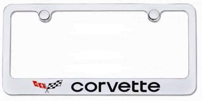Corvette Elite License Frame, 76-79 Corvette Word with Single Logo