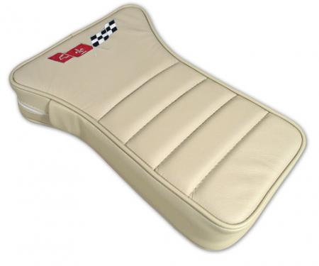 CA 1979-1980 Chevrolet Corvette Center Armrest Embroidered Leather 425066E | 79-80 Oyster